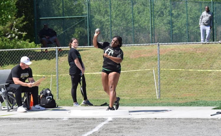 Saniya Heard placed in shot put and discus at the state track meet.