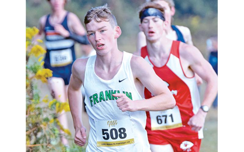 Robbie Woods led the Franklin County Lions in Saturday’s high school boys’ varsity race at the Bill Woods Pridelands Invitational.