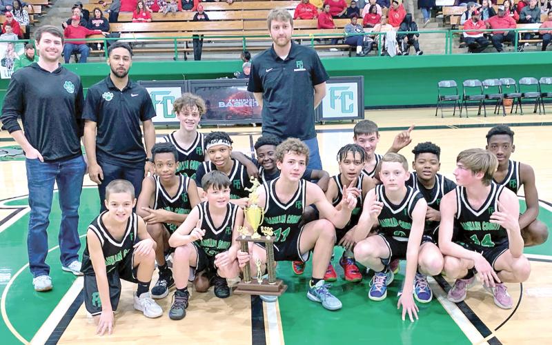 The Franklin County Middle School seventh grade Cubs won the NEGIAA region championship with a victory Saturday in the title game against Stephens County. Members of the team are Sam Shaver, Isaiah Harris, Elliot Harbin, Patrez Gary, Eli Moore, Knox Whitworth, KeWontae Riley, Drake Nix, Kamryn Kellar, Kamarrian Barnes, Will Swinney, Chase Spears and Laithen Barnes. The team is coached by A.J. Ricci with assistants Keez Roebuck and Dawson Dean.