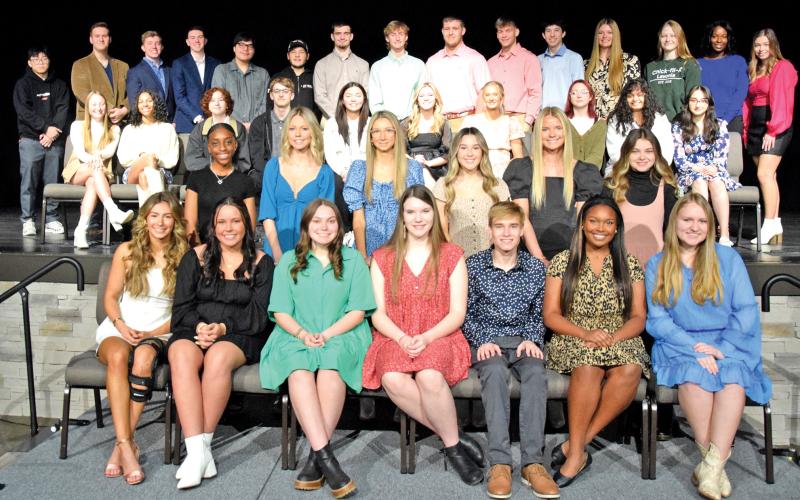 The honor graduates for the Franklin County High School Class of 2024 were honored Friday at the Franklin County Chamber of Commerce’s annual Honors Breakfast. (Photo by Scoggins)