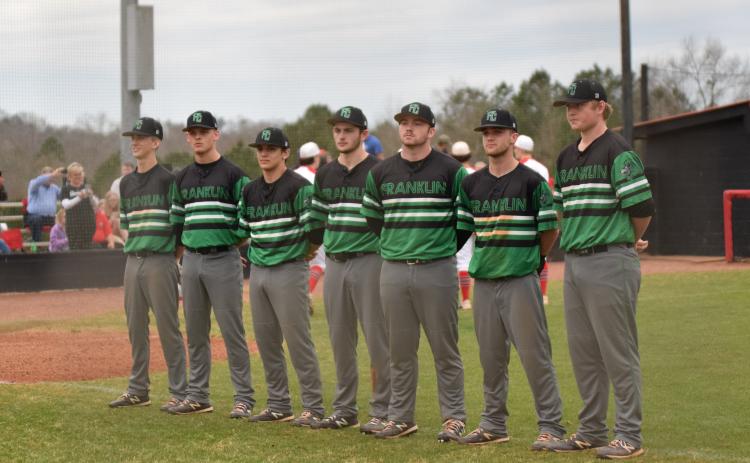 The Franklin County Lion baseball seniors were recognized before their final game at Jackson County in Jefferson last month. Their season, and the seasons of all spring sports athletes, ended Thursday when Gov. Brian Kemp closed schools for the rest of the school year.