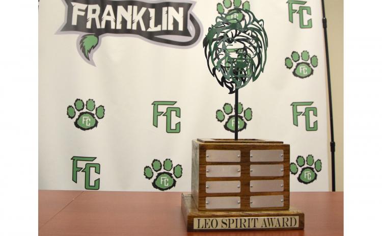 The Leo Cup will be awarded to the elementary school with the most spirit for the Franklin County Lions. (Photo by Sinclair)