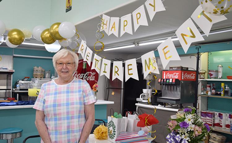 Gail Royston was celebrated Thursday for serving the community for 60 years in the pharmacy business. She started her career at Wray’s Drug Store and ended it at Royston Drug Store. (Photo by Sinclair)