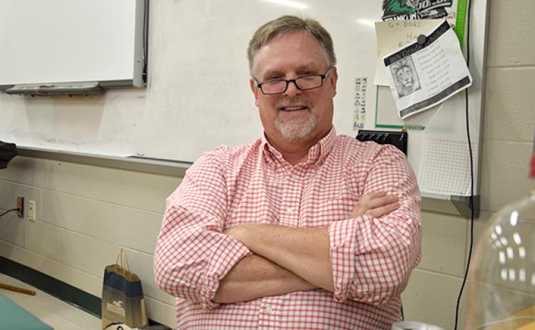 Neal Gaines, a fixture at Franklin County Middle School during his 33 year teaching career, retired at the end of the 2021-22 school year. (Photo by Sinclair)