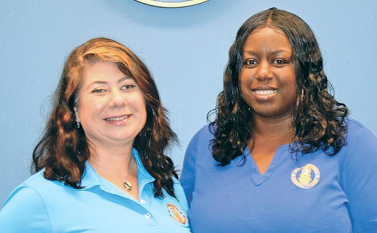 Sharleen Ayers (left) was officially named Royston’s new city manager last week, and long-time city employee Tonya Allen (right) was named city clerk. (Photo by Scoggins)