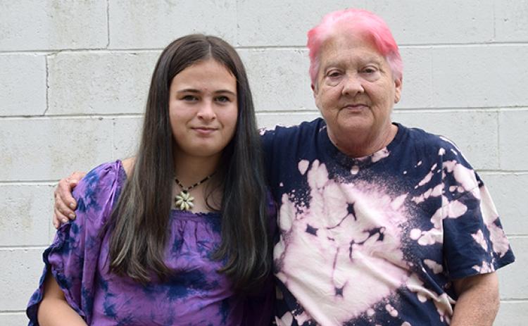 Hazel Harker (left), pictured with her grandmother Pam Milligan, recently wrote a letter to Franklin County Sheriff Stevie Thomas about drug issues in Gumlog. (Photo by Sinclair)