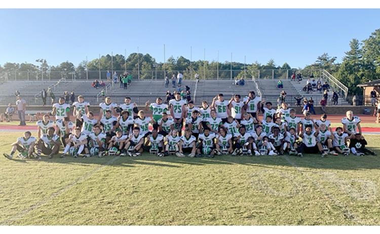 The Franklin County Middle School Cubs football team celebrated the regular season region championship last week after a win over Rabun County.