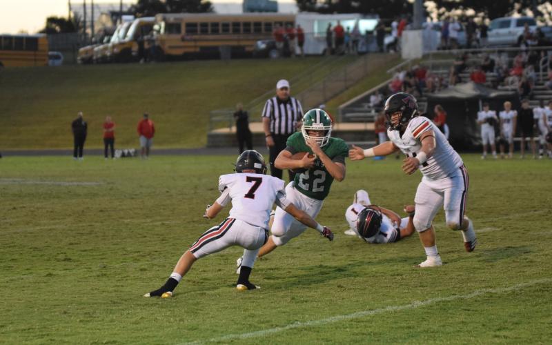 Simon Burger breaks free on a run Friday night against North Oconee.