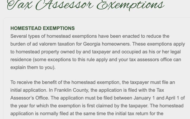 The Franklin County Board of Education and city of Lavonia have both signed on to the effort to  increase the homestead exemption from $10,000 to $20,000 for seniors.
