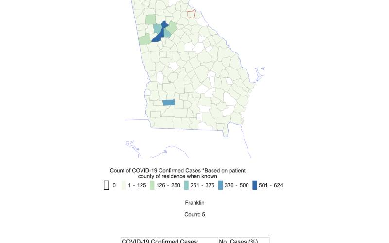 Franklin County now has five confirmed cases of the coronavirus.