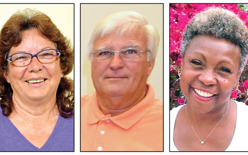 Sheila Baker (left), incumbent Robert Franklin (center) and Doris Warwick (right) are running for the District 1 seat on the Franklin County Board of Commissioners in the June 9 Republican primary.
