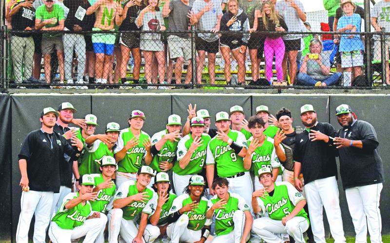 The Franklin County Lions baseball team will play Saturday in the semifinals of the state Class AAA baseball playoffs against Appling County. The Lions will host a doubleheader, with the first game beginning at 5 p.m.