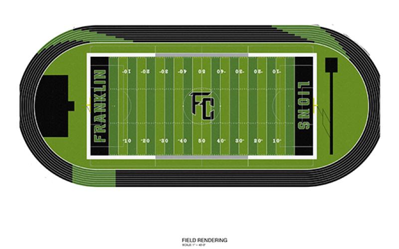 The Franklin County Board of Education approved Tuesday the funding of athletic improvements, including a new turf football field and track at Ed Bryant Stadium, with SPLOST V funds.