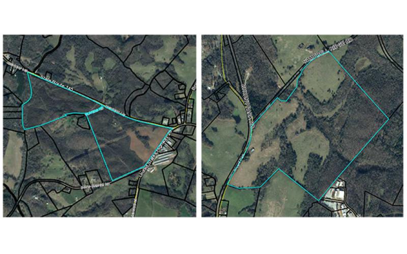 Two parcels were zoned for industrial use by the city council Thursday night.