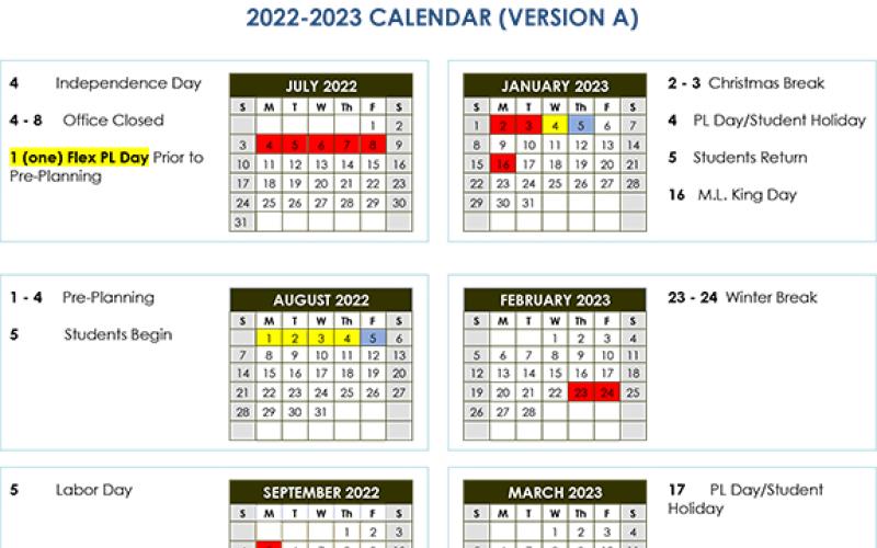 The Franklin County Board of Education approved the 2022-23 calendar Tuesday night.