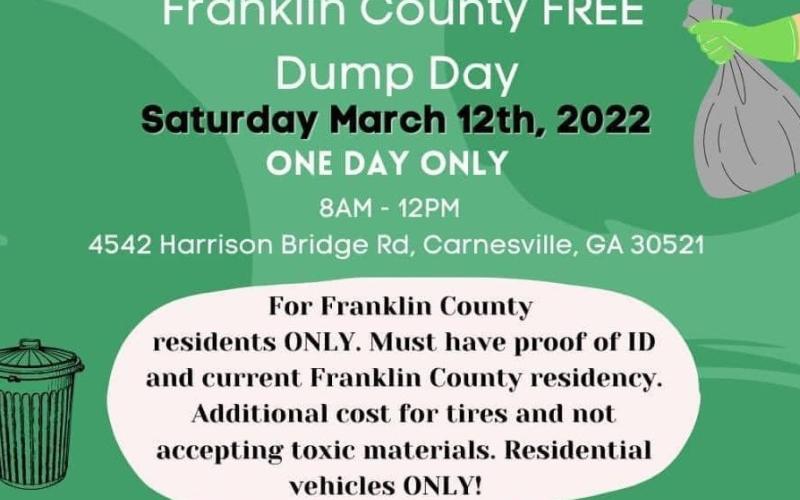 The county will offer a free dump day Saturday.
