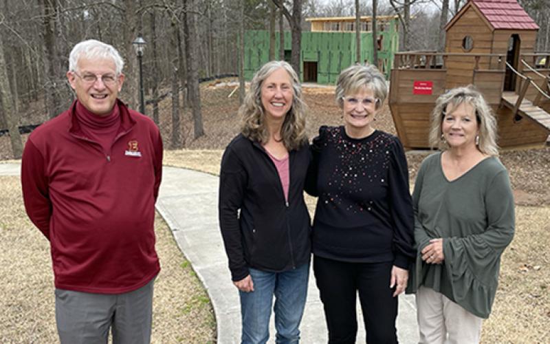 Dr. Doris Cato (second from left) won a 50/50 raffle sponsored by The Ark Family Preservation Center and then donated her winnings back to the project. Pictured are (from left) Ark Treasuer Dr. John Henzel (Ark Treasurer), Cato, Ark Founder and CEO Dr. Beverly Oxley and Ark Counselor Cyndi Hamner.