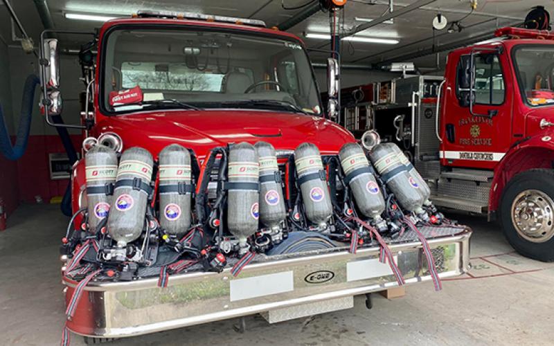 Double Churches Fire Department recently purchased nine Scott self-contained breathing apparatus packs that were partially funded by the 2020 Assistance to Firefighters Grant Award.