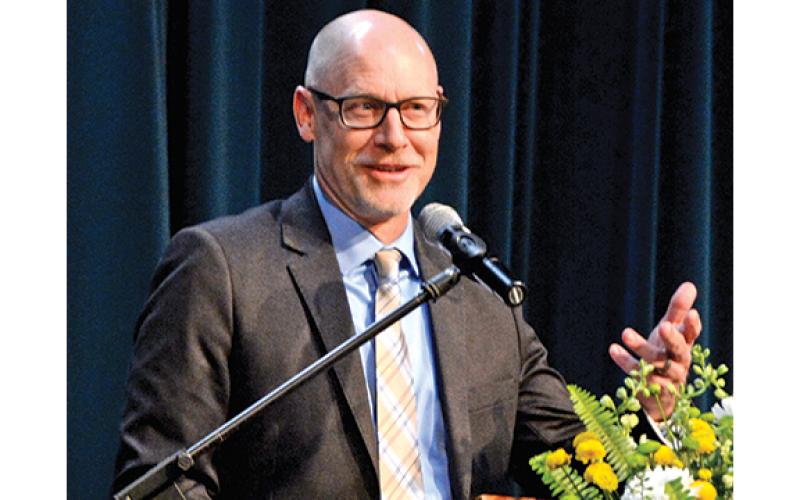 First Baptist Church of Lavonia Lead Pastor and FCHS Class of 1986 salutatorian Chris Chitwood was the keynote speaker at the Franklin County Chamber of Commerce’s annual Honors Breakfast Friday.