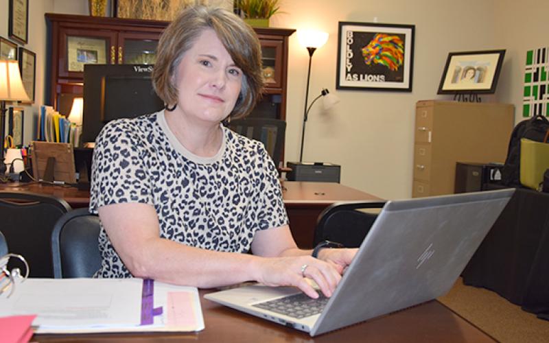 Franklin County School Improvement Director Kelly Akin will retire this summer after a career as a teacher, assistant principal, principal and administrator. (Photo by Sinclair)