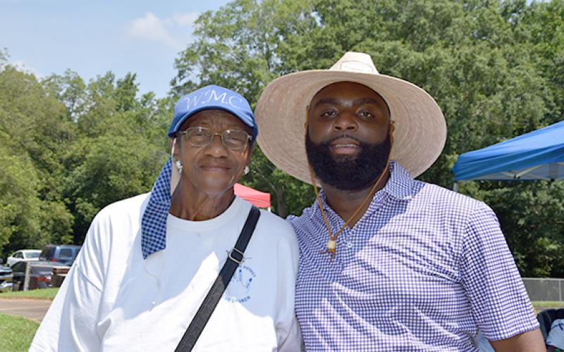 Felishia Kay and Gervonte Brown enjoy spending time together at a previous event at the Spring Street Gym.