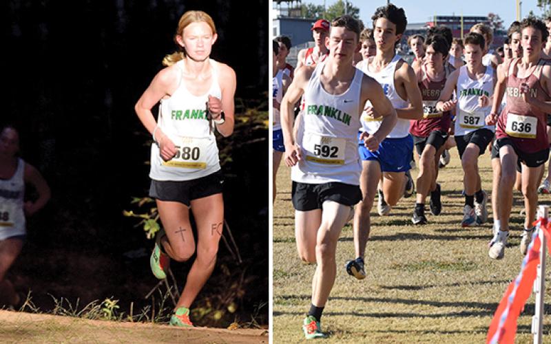 Megan Hightower (left) and Robbie Woods (right) led the Lady Lions and Lions in the Region 8AAA meet Saturday. (Photos by Scoggins)