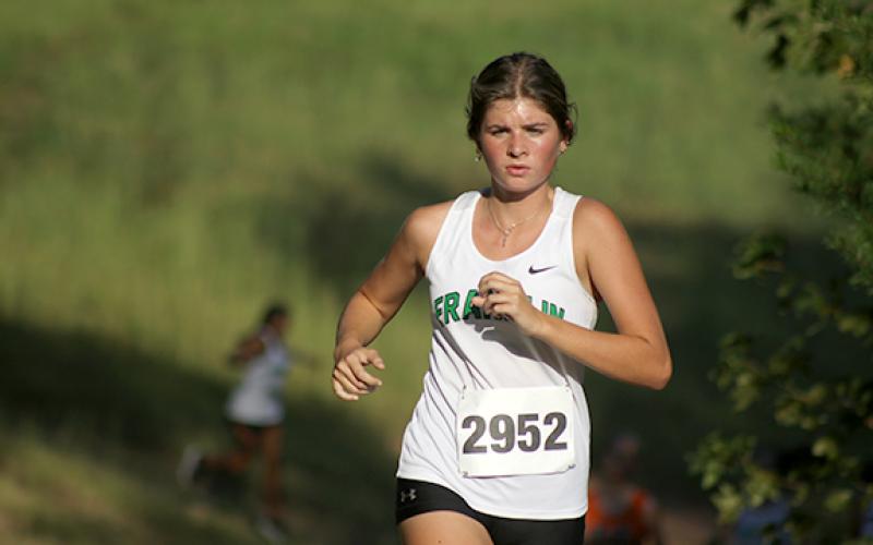 Jocelyn Dean, pictured running last week at The Reservation Run in Toccoa, and the Lady Lions will compete Saturday in the Bill Woods Pridelands Invitational at FCHS. (Photo courtesy of Marcus Etienne at The Toccoa Record)