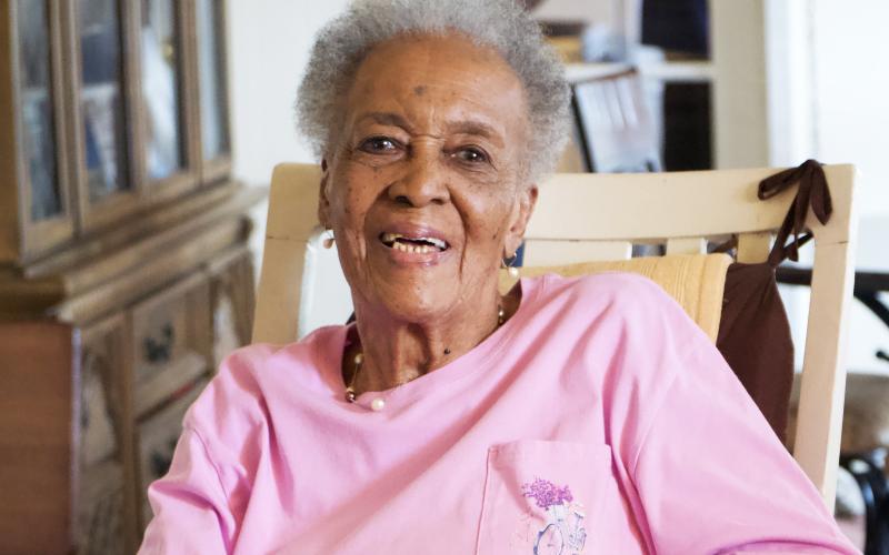 Blanche Rivers, 94, said she has depended on her faith in God throughout her 94 years. (Photo by Raese)
