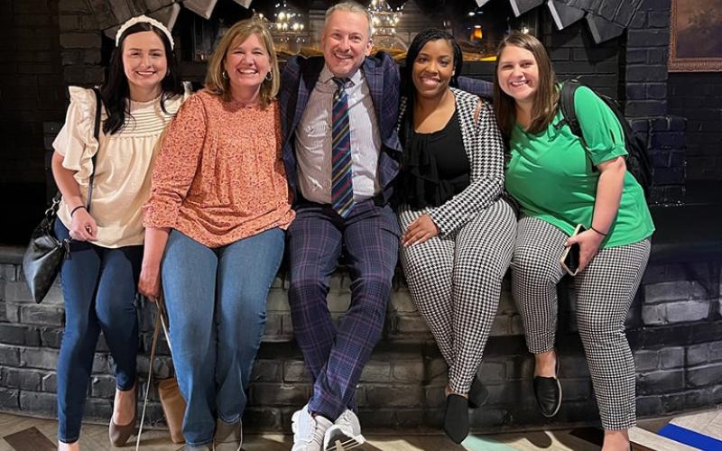 Royston Elementary School Principal Quowanna Mattox and teachers Katlyn Mitchum, Krista McRee and Rebecca Blackmon are pictured with Ron Clark, founder of the Ron Clark Academy in Atlanta. The Royston educators spent their winter break attending classes at the school and going to workshops to learn about how the successful academy works.