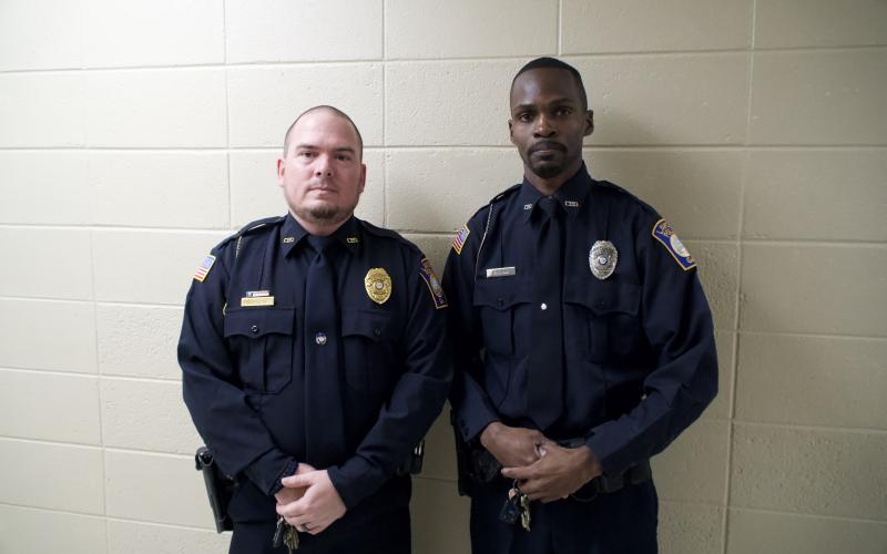 Commendations were given out to two Lavonia Police officers Monday at the Lavonia City Council meeting.