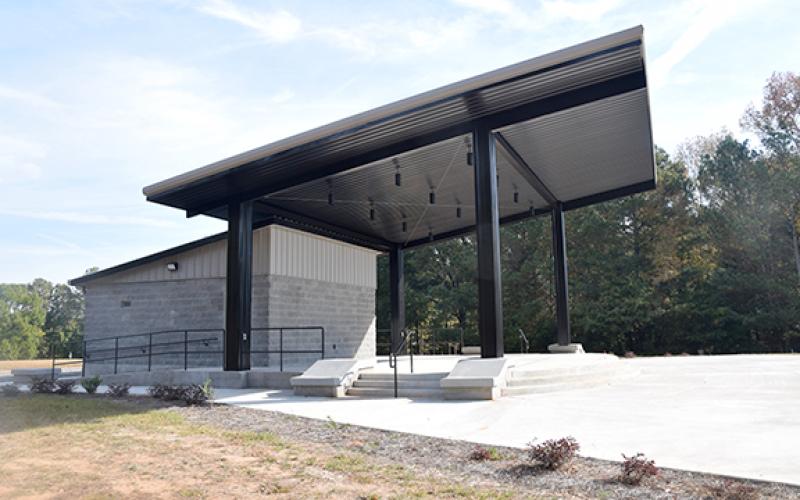 The Royston City Council held the first reading of four new city ordinances that will allow concerts, the consumption of alcohol and mobile food vendors at the city park and amphitheater during Tuesday night’s City Council meeting. Picture of Royston Amphitheater at Royston Wellness and Community Park (Photo by Sinclair).