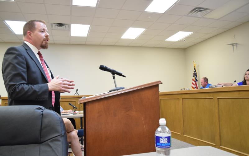 Umbehant presented the cities’ case to commissioners at Tuesday’s county work session.