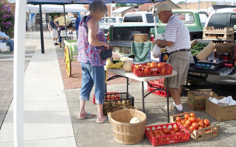 Some farmers use green houses to grow produce sold at farmers markets in Lavonia and Royston each year, while others just bring the excess from their gardens. (Photo by Raese)