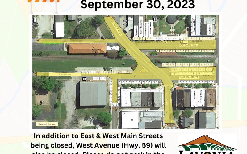 Lavonia will hold its annual fall festival Saturday from 9 a.m. until 4 p.m. in downtown.