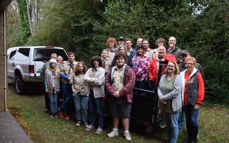 Members of Lavonia Boy Scout Troop 51 and parents helped load boxes filled with food for holiday meals Saturday and delivered them to needy senior citizens and families in Franklin, Hart and Stephens counties. The boxes are part of the Brighter Holidays ministry each year that delivers food boxes at Thanksgiving and Christmas.
