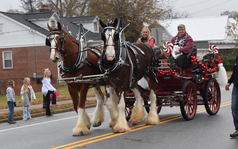 Hundreds came out to line Highways 17 and 29 to watch floats, emergency vehicles, classic cars, Shriners and Santa Claus ride by while giving out candy and wishing everyone a Merry Christmas.