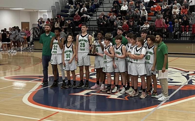 Seventh grade Cubs are Chase Spears, Wesley Stratton, Tucker Huff, Lawson McFarlin, Talan Bryson, Drake Nix, Will Swiney, Kamorrian Barnes, Nolan Gibson, Luke McFarlin and Emmanuel Love.