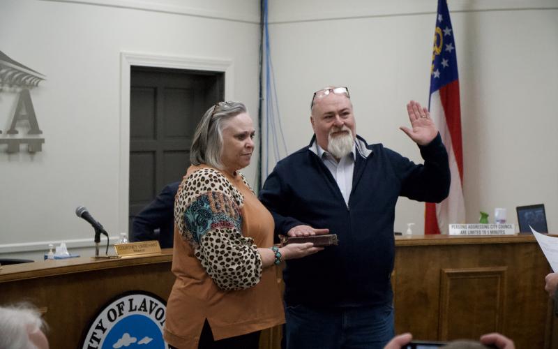 Mayor Courtney Umbehant and council members Eddie Floyd and Andrew Murphy were sworn in to new terms this week.
