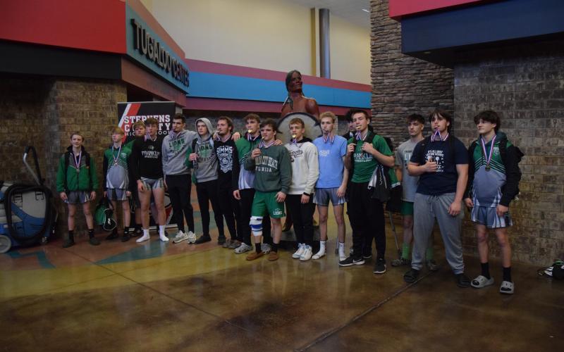 The Franklin County Lions dominated the Area 8AAA traditional wrestling tournament Saturday in Toccoa.  The Lions brought home the team championship, seven individual area championships, four runner-up finishes and 13 state sectional qualifiers.