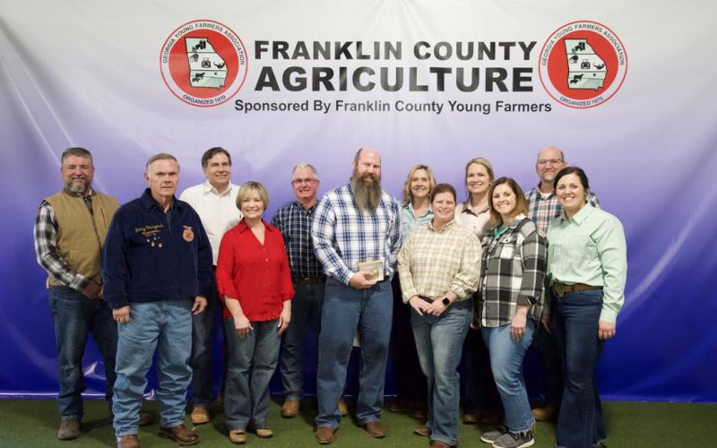 Franklin County High School Assistant Principal Kevin Compton won the Administrator Showdown Saturday at the Franklin County Local Livestock Show. Also participating in the show were Franklin County School Superintendent Melanie Burton-Brown; school board members Alan Mitchell, Kent Hall and Gary Minyard; Assistant Superintendent Carl Dekker; Deputy Superintendent Karen Correia; FCHS Assistant Principal Natalie Erskine; Franklin County Middle School Assistant Principal Meredith Kilgore; Lavonia Elementary P