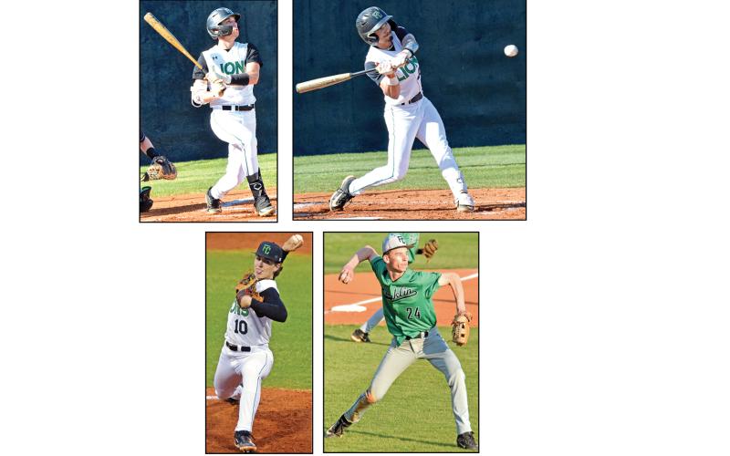 (From left) Ty Peeples, Keilin Sanders, Easton Gailey and Caden Cawthon have been named to the Georgia Dugout Club All-State team for Class AAA.