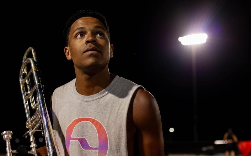 Eli Henry, an FCHS graduate, is spending the summer as a member of the Sacremento Mandarins drum and bugle corps ensemble competing in Drum Corps International competitions across the country. (Photos courtesy of Eli Henry)
