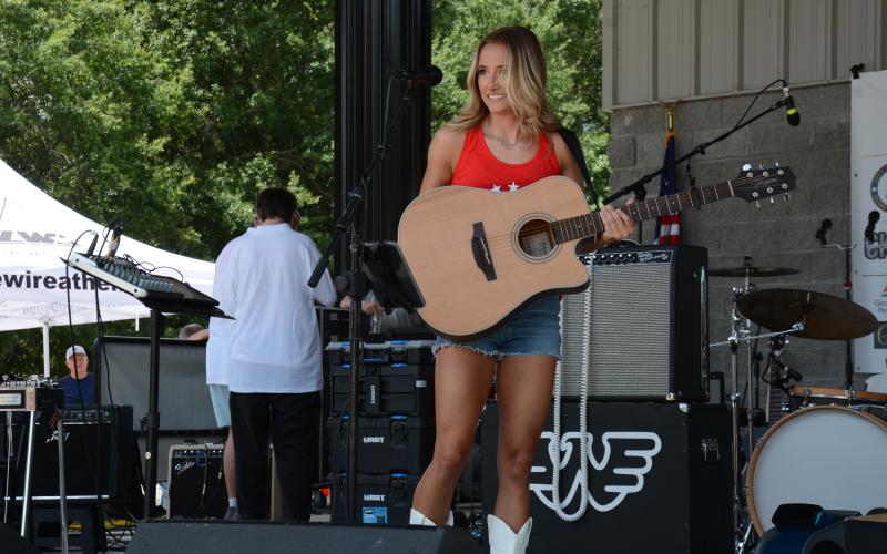 Franklin County native Kori Marie Esco opened the Freedom Celebration 24 concert Saturday in Royston. (Photo by Eavenson)