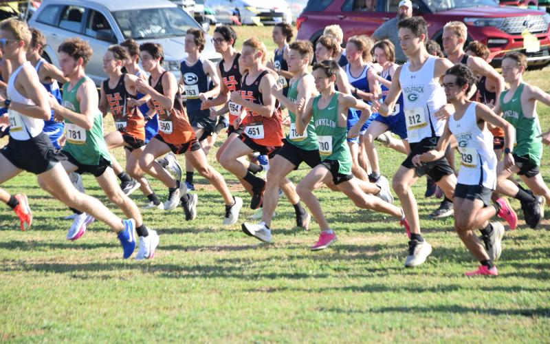 Franklin County’s cross country runners took two first places, one second place and one third in four races Thursday at the Bill Woods Pridelands Invitational at the cross country course on High Road in Carnesville.