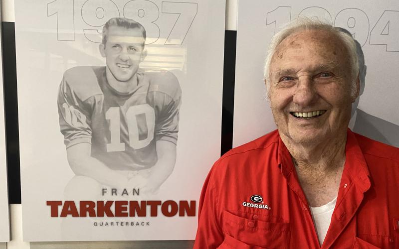 Buddy Hart and I enjoyed road trips—short and long. In 2021 Buddy said, “I’d like to see the new Bulldog football facility.” When he saw the poster of Fran Tarkenton, Buddy said, “We played youth-league baseball together back in the day.” Buddy was an outstanding athlete who spent some time at UGA on a baseball scholarship.