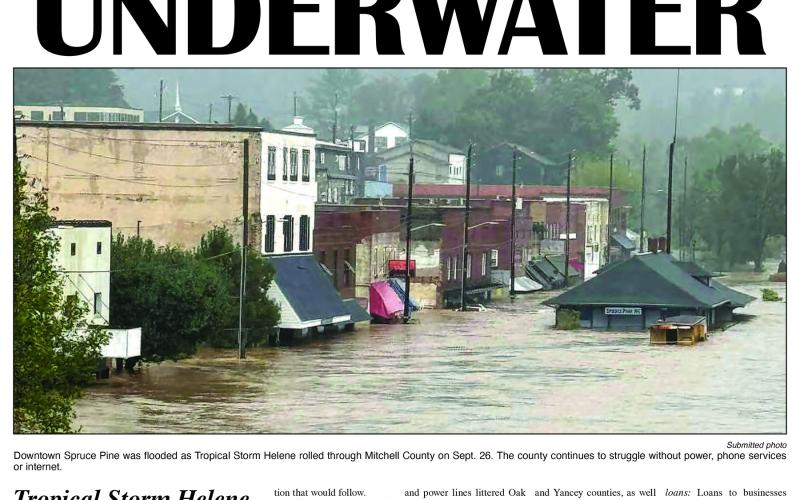 The photo and headline on last week’s front page of the Mitchell News-Journal tell the story of what happened in Spruce Pine, N.C.