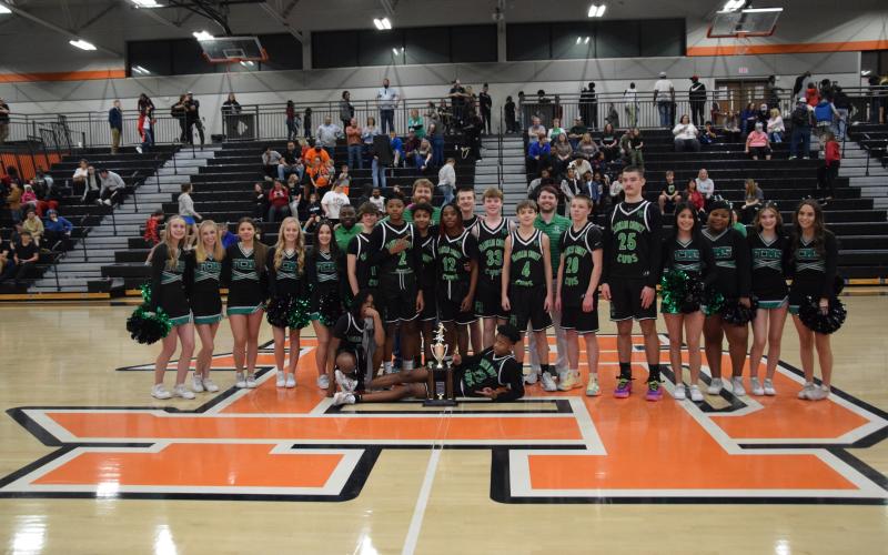 The Franklin County Middle School eighth grade boys’ team won the region championship in tournament finals in Hartwell.