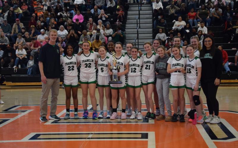 the The Franklin County Middle School seventh grade girls’ team won the region championship in tournament finals in Hartwell.