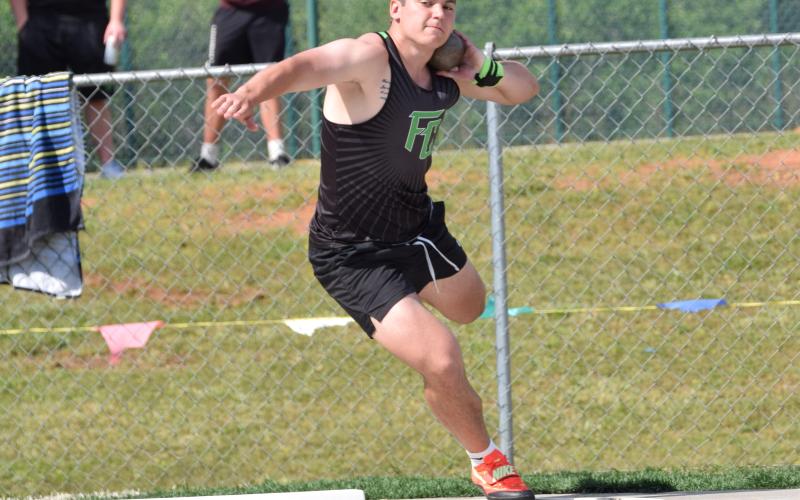 Franklin County track athletes Candler Stone (above), Megan Hightower, TaKiaha Winkfield and Nava Ware won multiple Region 8AA championships Saturday at Jeff Davis Field at Ed Bryant Stadium. (Photos by Scoggins)