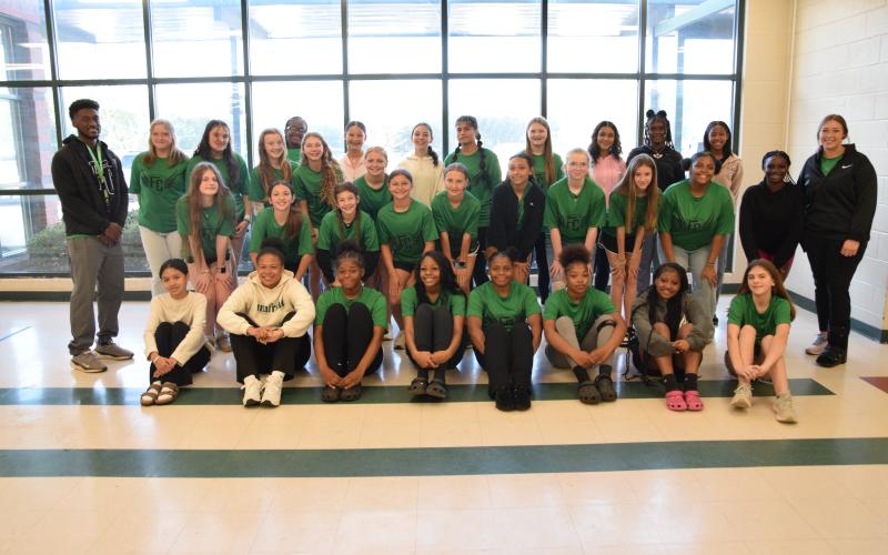The Franklin County Middle School Lady Cubs track team was honored Friday with a special breakfast to celebrate its NEGIAA region championship